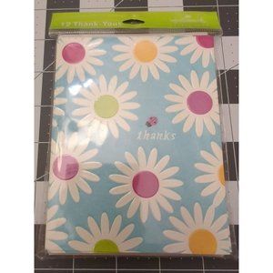 Hallmark Stationary 12 Thank You Cards w/ Envelopes Colorful Flower Pattern  New